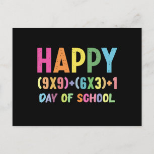 Mathe-Formel 100 Tage Schule Lustiger Mathe-Lehrer Einladungspostkarte