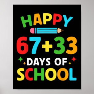 Mathe-Formel 100 Tage Schule Lustiger Mathe-Lehrer Poster