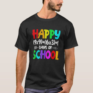 Mathe-Formel 100 Tage Schule Lustiger Mathe-Lehrer T-Shirt