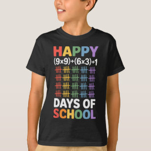 Mathe-Formel 100 Tage Schule Lustiger Mathe-Lehrer T-Shirt
