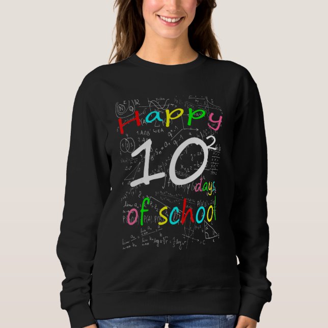 Mathe-Formel 100 Tage Schule Mathelehrer Sweatshirt (Vorderseite)