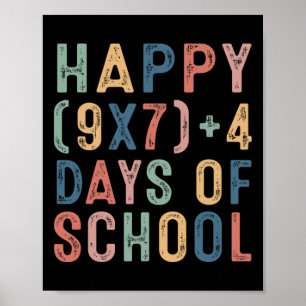 Mathe-Formel 67 Tage Schule Lustiger Mathe-Lehrer Poster