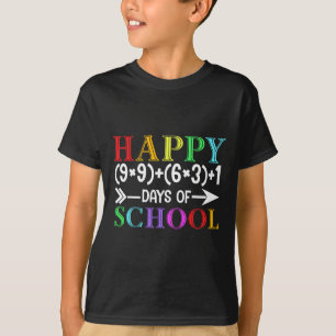 Mathe-Formel Froh 100 Tage Schule Lustige Mathe T T-Shirt