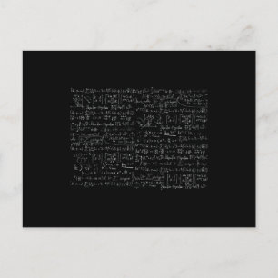 Mathe-Formel-Muster Postkarte