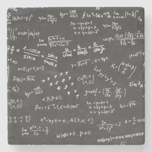 Mathe-Formeln und Zahlen Steinuntersetzer