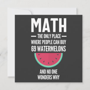 Mathe. Funny Math Sarcasm Quote Geschenk Einladung