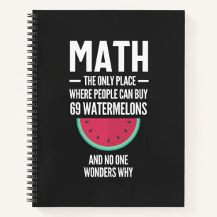 Mathe. Funny Math Sarcasm Quote Geschenk Notizbuch