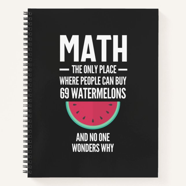 Mathe. Funny Math Sarcasm Quote Geschenk Notizbuch (Vorderseite)
