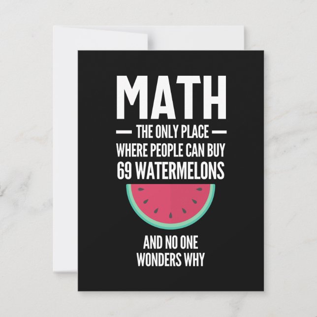 Mathe. Funny Math Sarcasm Quote Geschenk Save The Date (Vorderseite)