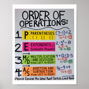 Mathe für High School Foto Poster