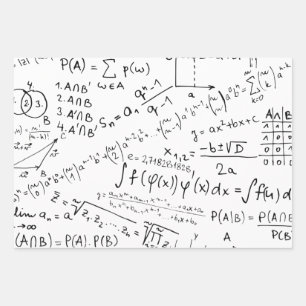 Mathe Geek, Mathematik Problem lösen Muster Geschenkpapier Set