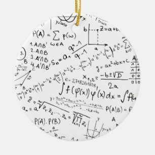 Mathe Geek, Mathematik Problem lösen Muster Keramik Ornament