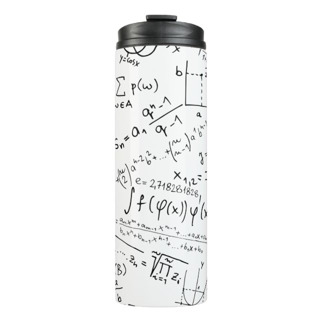 Mathe Geek, Mathematik Problem lösen Muster Thermosbecher (Vorderseite)