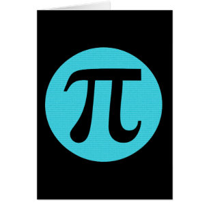 Mathe Geek Pi Symbol, blau auf schwarz