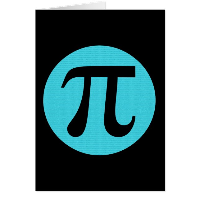 Mathe Geek Pi Symbol, blau auf schwarz (Vorne)