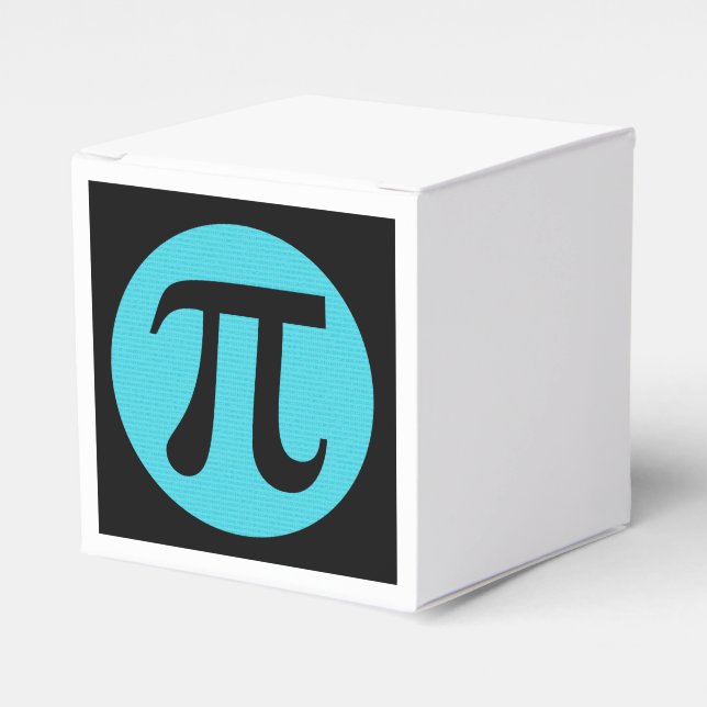 Mathe Geek Pi Symbol, blau auf schwarz Geschenkschachtel (Vorderseite)