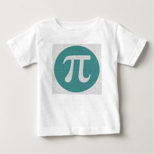 Mathe Geek Pi Symbol, blauer Kreis und Ziffern. Baby T-shirt