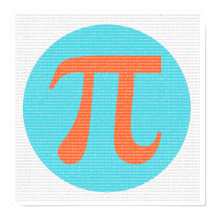Mathe-Geek-Pi-Symbol, orange und blau