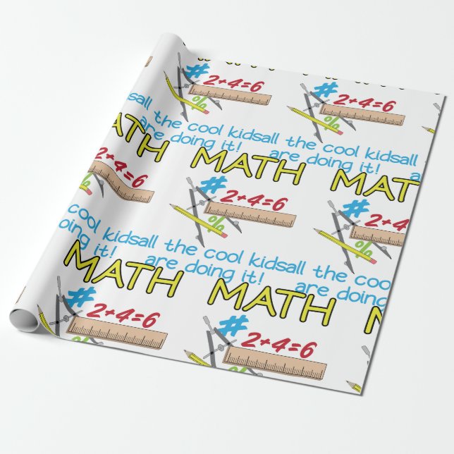 Mathe Geschenkpapier (Ungerollt)