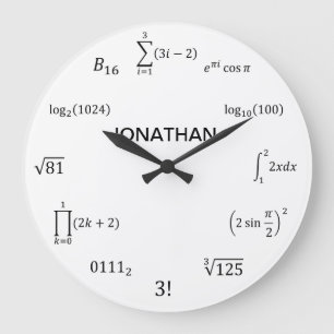 Mathe-Gleichungen und Anmerkungen Große Wanduhr