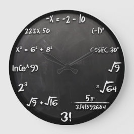 Mathe-Gleichungs-Uhr (Schwarzes) Große Wanduhr