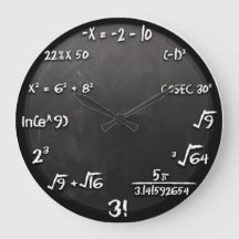 Mathe-Gleichungs-Uhr (Schwarzes)