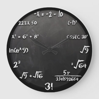 Mathe-Gleichungs-Uhr (Schwarzes) Große Wanduhr