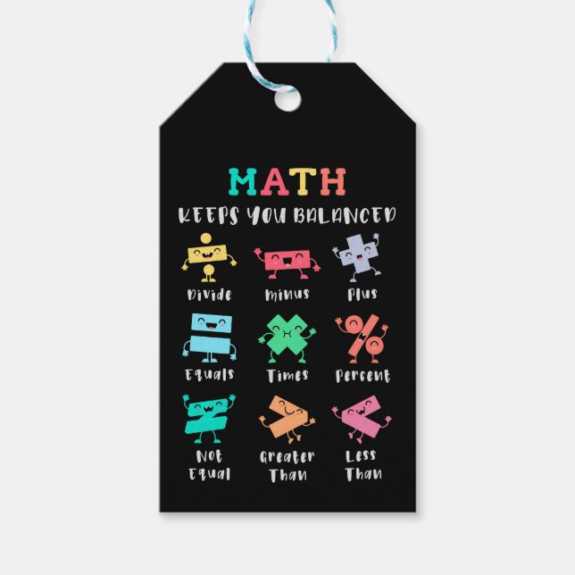 Mathe hält dich im Gleichgewicht Geschenkanhänger (Vorderseite)