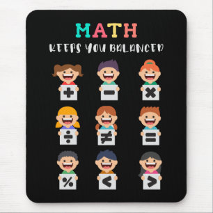 Mathe hält dich im Gleichgewicht Mousepad
