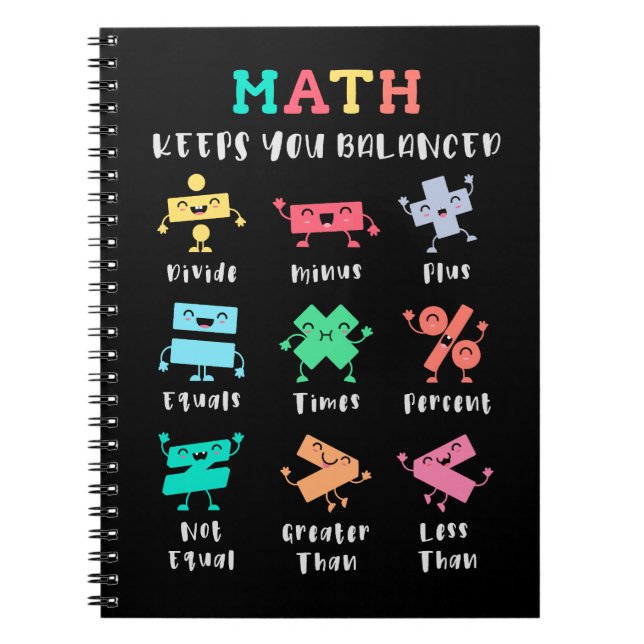 Mathe hält dich im Gleichgewicht Notizblock (Vorderseite)