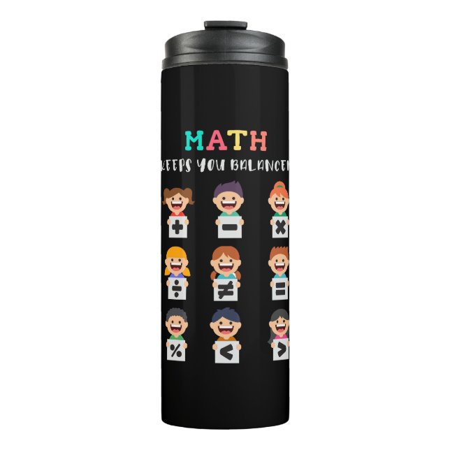 Mathe hält dich im Gleichgewicht Thermosbecher (Vorderseite)