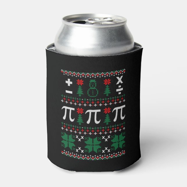 Mathe hässlicher Weihnachtspulli Dosenkühler (Kanne Vorderseite)