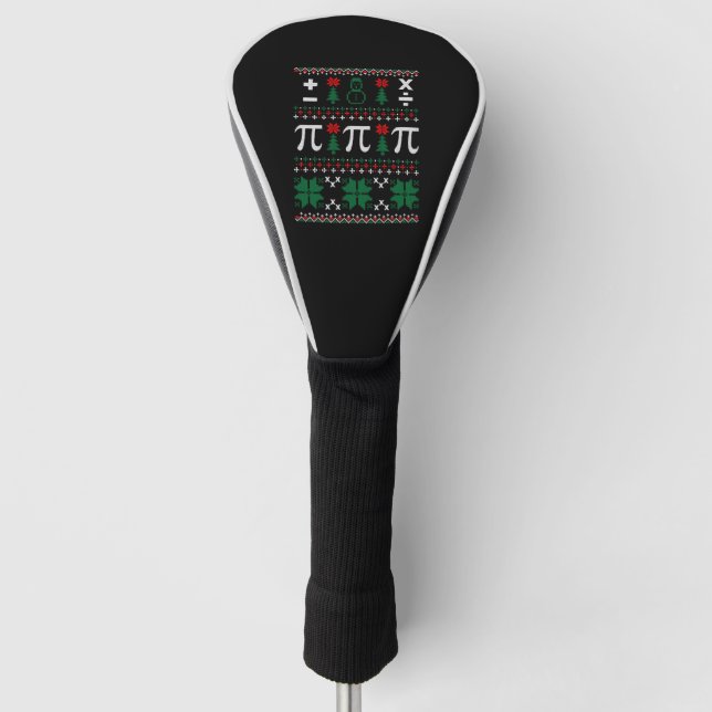 Mathe hässlicher Weihnachtspulli Golf Headcover (Vorderseite)