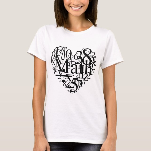 Mathe-Herz T-Shirt (Vorderseite)