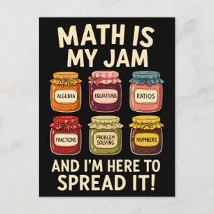 Mathe is my Jam - Funny Teacher Design Feiertagspostkarte