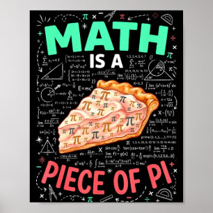Mathe ist ein Stück Kuchen - Pi-Tag & Mathe-Li Poster