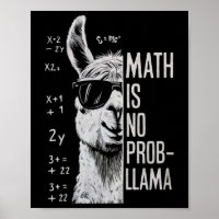 Mathe ist kein Prob-Llama Lustiger Llama Mann Frau
