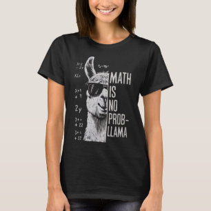 Mathe ist kein Prob-Llama Lustiger Llama Mann Frau T-Shirt
