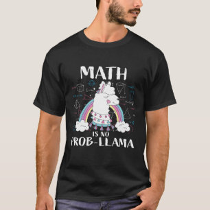 Mathe ist kein Prob-Llama Math Teacher Alpacas L T-Shirt