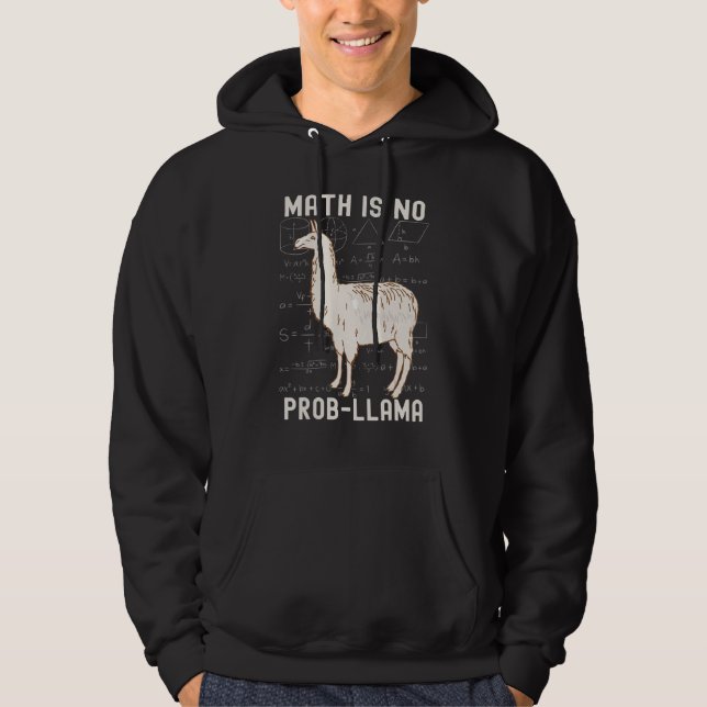 Mathe ist kein Problem Llama Mathe Lehrer Llama De Hoodie (Vorderseite)