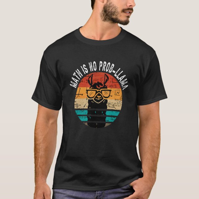 Mathe ist kein Problem Llama T-Shirt (Vorderseite)