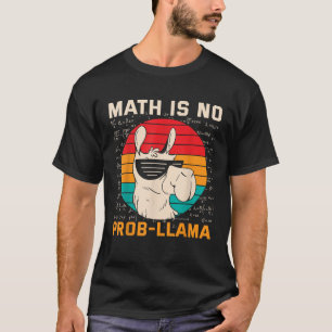 Mathe ist kein Probllama Funny Science Retro Llama T-Shirt