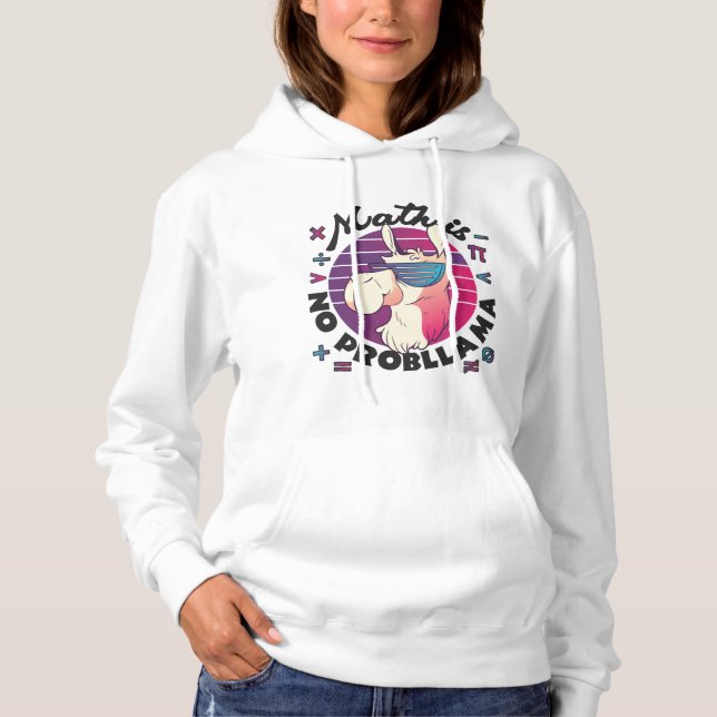 Mathe ist kein ProbLlama Hoodie (Vorderseite)