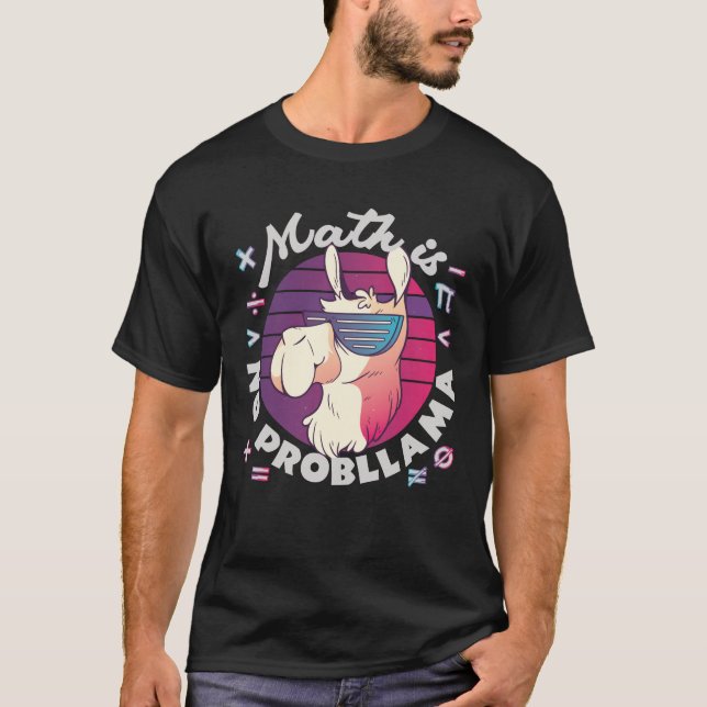Mathe ist kein ProbLlama T-Shirt (Vorderseite)