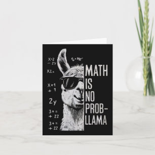 Mathe ist keine Prob-llama Funny Lama Mann Frauen Karte