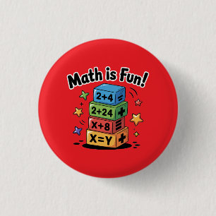 Mathe ist lustige Aufkleber Button