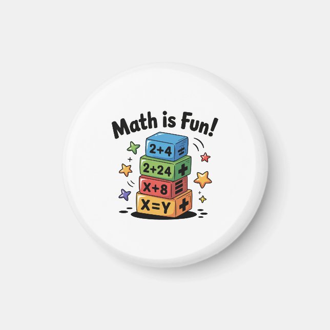 Mathe ist lustige Aufkleber Magnet (Vorne)