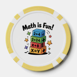 Mathe ist lustige Aufkleber Pokerchips