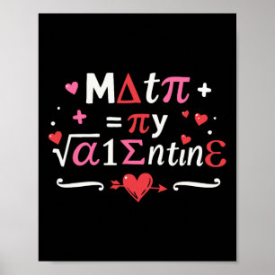 Mathe ist mein Valentins-Symbol für den Lehrer Val Poster