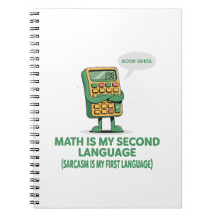 Mathe ist meine zweite Sprache - Lustiger Taschenr Notizblock